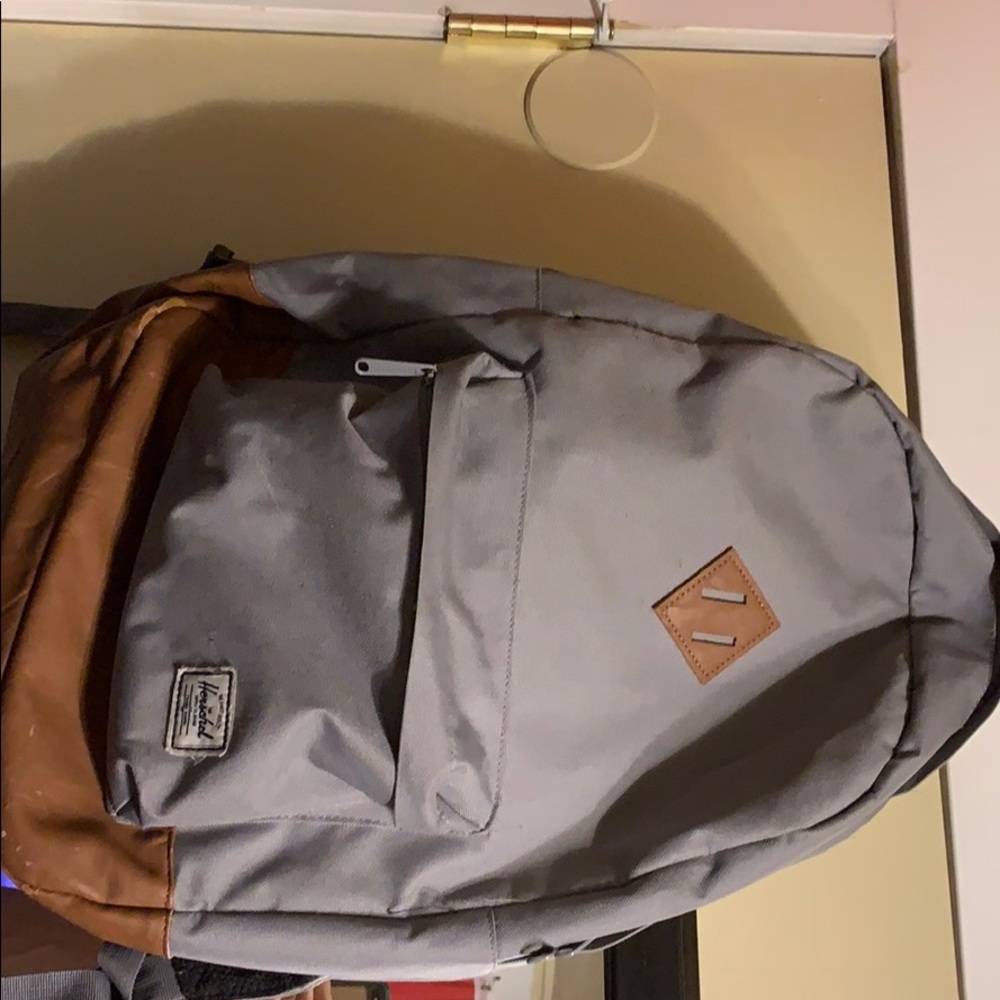 Grey and Brown Herschel Heritage Backpack